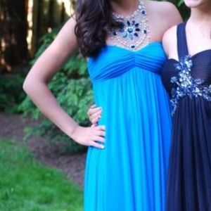 Aqua Prom Dress With Beading